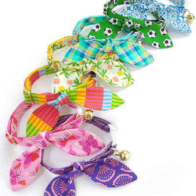 Stripe Cat Collar - "Technicolor Dream" - Modern Rainbow Cat Collar / Fun, Arty, 80s / Breakaway Buckle or Non-Breakaway / Cat, Kitten + Small Dog Sizes