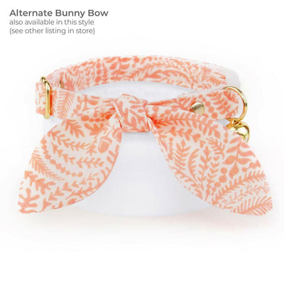Cat Bow Tie - "Terra" - Peach Pink Fern Bow Tie for Cat Collar / Coral, Girl Cat, Cute / Cat, Kitten + Small Dog Bowtie