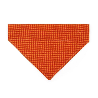 Houndstooth Cat Bandana - "Pumpkin Spice" - Burnt Orange Bandana for Cat + Small Dog / Fall, Thanksgiving / Slide-on Bandana / Over-the-Collar