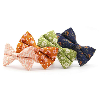 Botanical Cat Collar - "Terra" - Peach Pink Fern Cat Collar / Breakaway Buckle or Non-Breakaway / Cat, Kitten + Small Dog Sizes