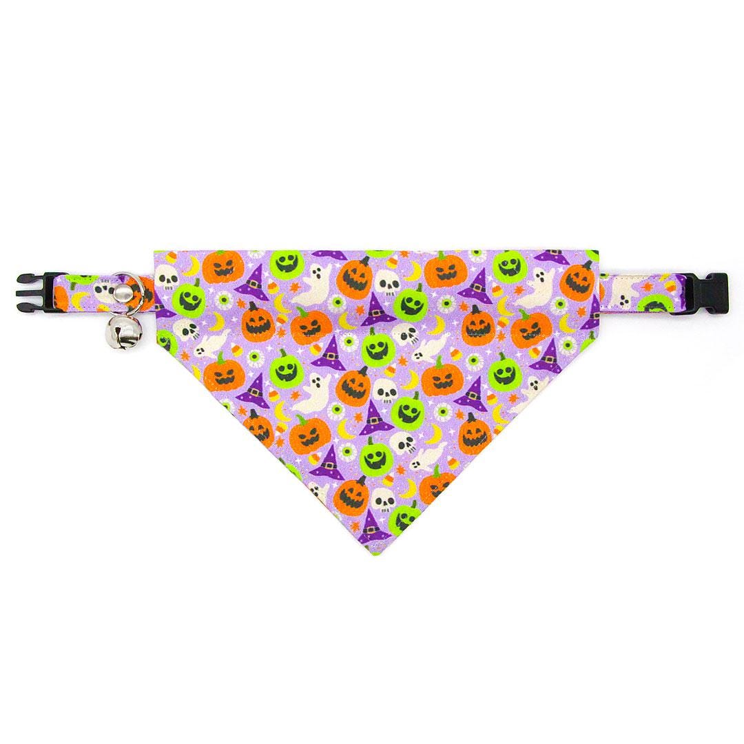 Halloween Cat Collar - "Creepy Cuties - Purple" - Spooky Cat Collar / Breakaway Buckle or Non-Breakaway / Cat, Kitten + Small Dog Sizes