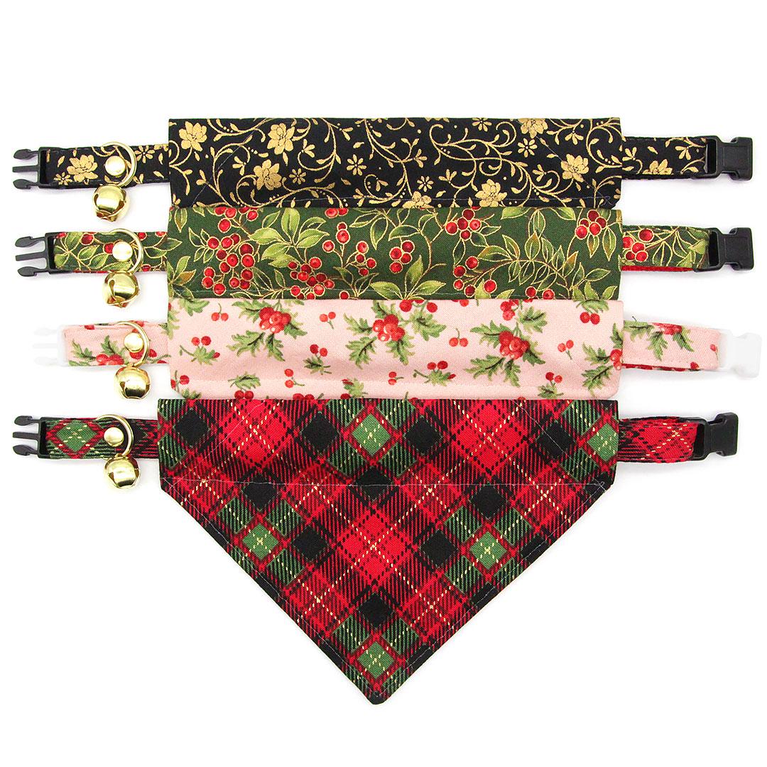 Cat Collar - "Night Bloom" - Regal Gold & Black Cat Collar / Elegant, Wedding, New Year's / Breakaway Buckle or Non-Breakaway / Cat, Kitten + Small Dog Sizes
