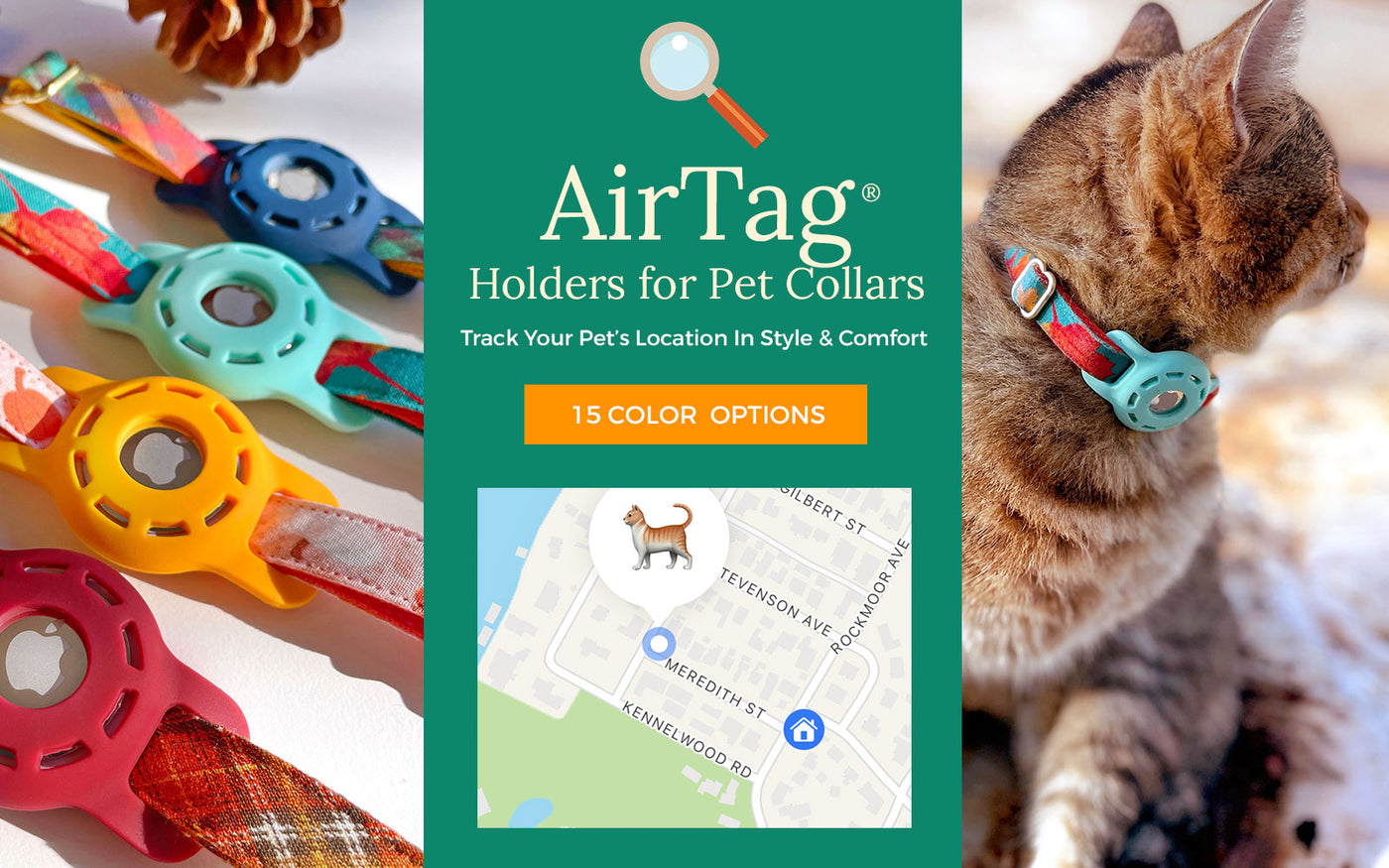 Stylish & Unique Cat Collars + Cat Bow Ties and Personalized ID Tags