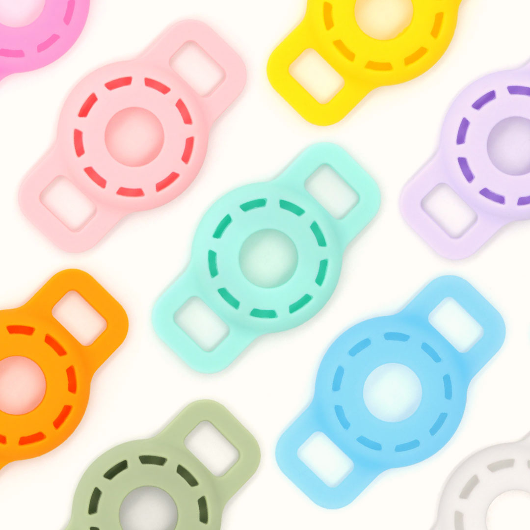 AirTag® Holder for Small Pet Collars (15 Colors) - Sized for Cats + Small Dogs