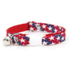 Cat Collar - "Americana" - Stars & Stripes Cat Collar / Independence Day, Fourth of July, USA / Breakaway Buckle or Non-Breakaway / Cat, Kitten + Small Dog Sizes