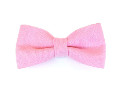 Bow Tie Cat Collar Set - "Tea Rose" - Light Pink Sparkle Collar + Detachable 'Ella' Bow Tie
