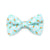 Pet Bow Tie - "Bunnies & Carrots Blue" - Light Aqua Bunny Bow Tie / Easter, Spring / For Cats + Small Dogs (One Size)