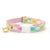 Cat Collar - "Dawn" - Pink Pastel Plaid Cat Collar / Easter, Spring, Summer / Breakaway Buckle or Non-Breakaway / Cat, Kitten + Small Dog Sizes
