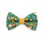 Pet Bow Tie - "Forest Fantasy" - Woodland Medley Green Bow Tie for Cat / Mushrooms, Acorns / For Cats + Small Dogs (One Size)