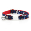 Cat Collar - "Freedom Stars" - Patriotic Cat Collar / Breakaway Buckle or Non-Breakaway / Cat, Kitten + Small Dog Sizes