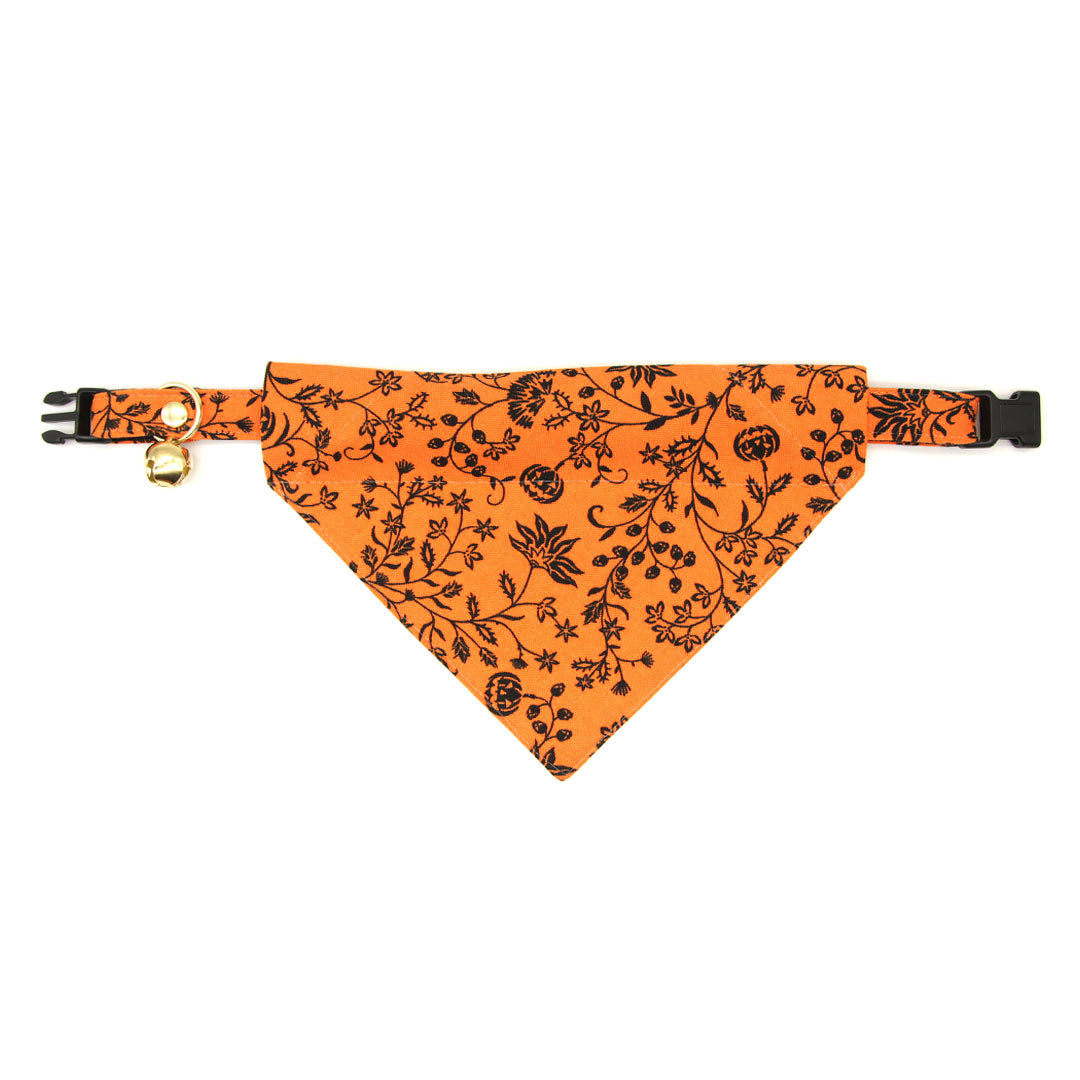 Halloween Cat Collar - "Gothic Halloween" - Black & Orange Cat Collar / Breakaway Buckle or Non-Breakaway / Cat, Kitten + Small Dog Sizes