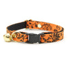 Halloween Bow Tie Cat Collar Set - "Gothic Halloween" - Black & Orange Cat Collar w/ Matching Bowtie / Cat, Kitten, Small Dog Sizes