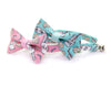 Bow Tie Cat Collar Set - "Cookies and Milk - Mint" Cookie Cat Collar w/ Matching Bow Tie (Removable)