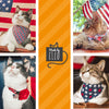 Cat Bow Tie - "Patchwork America" - American Flag Bowtie for Cat / Independence Day, 4th of July, Patriotic / Fits Cats + Small Dogs (One Size)