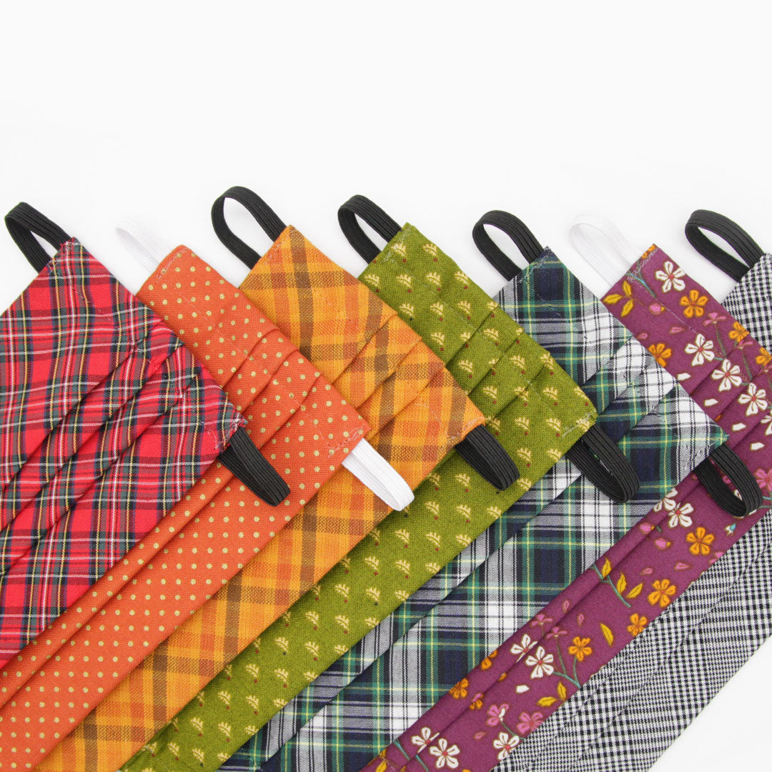 Cat Collar + Flower Set - "Hearthside" - Red Holiday Plaid Cat Collar w/ Scarlet Felt Flower (Detachable)