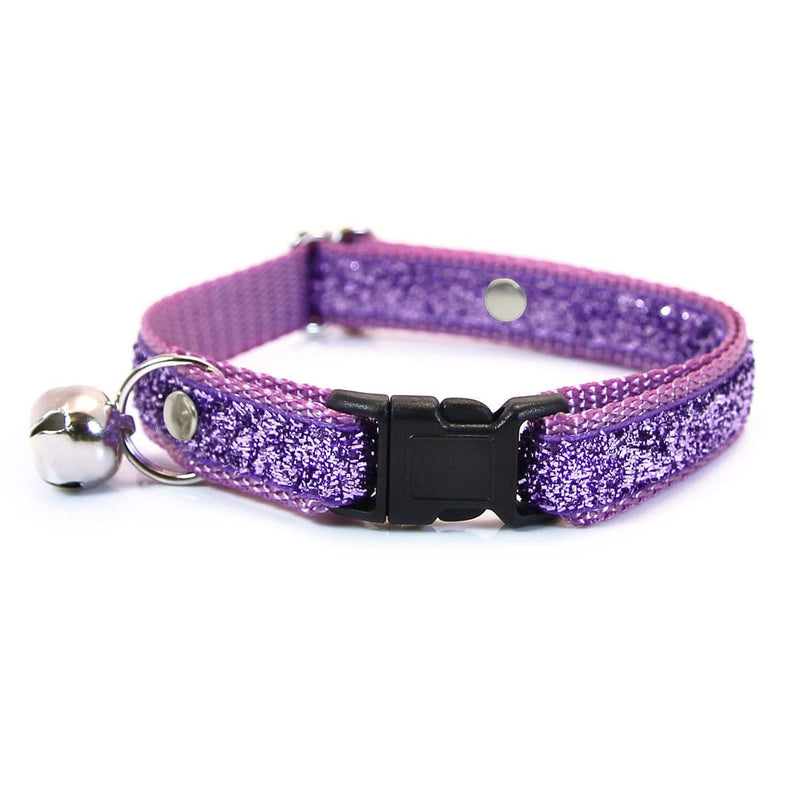 Posh Jeweled Cat Collar Lavender Size 14