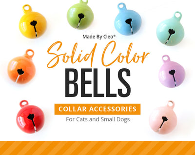 Decorative Pet Collar Jingle Bells - For Cat Collars & Small Dog Collars -  Made By Cleo