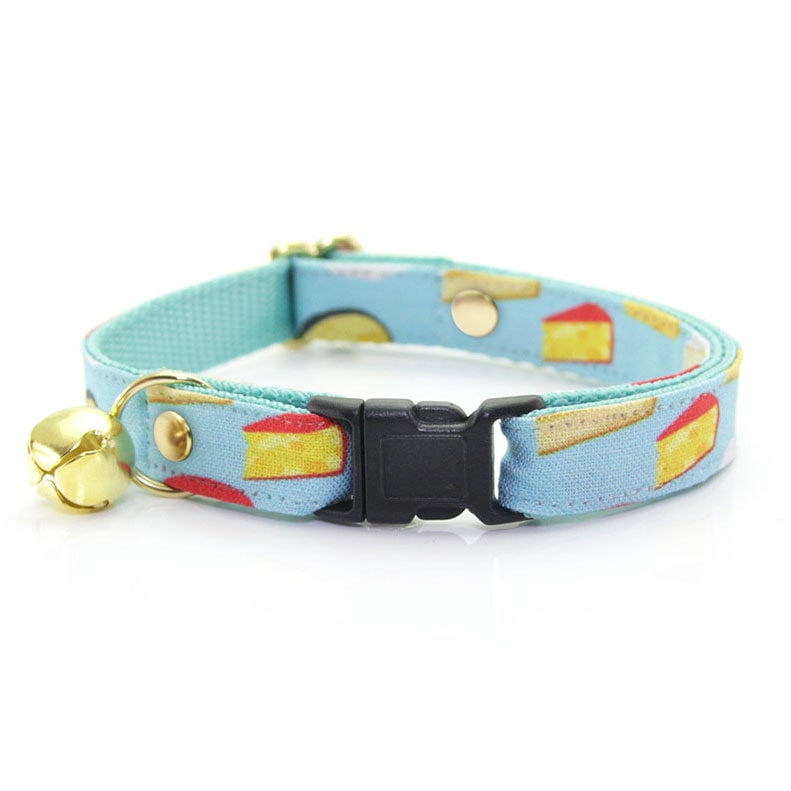 Cat Collar - "Say Cheese" - Breakaway Buckle or Non-Breakaway / Cat, Kitten + Small Dog Sizes