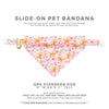 Pet Bandana - "Sugar & Spice" - Pink Gingerbread Bandana for Cat + Small Dog / Holiday / Slide-on Bandana / Over-the-Collar (One Size)