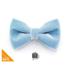 Pet Bow Tie - "Velvet - Frosty Blue" - Baby Blue / Light Blue Velvet Bowtie / Wedding / For Cats + Small Dogs / Removable (One Size)