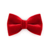 Bow Tie Cat Collar Set - "Velvet - Garnet Red" - Velvet Holiday Cat Collar + Red Velvet Bow Tie (Removable) / Breakaway or Non-Breakaway