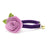 Cat Collar + Flower Set - "Velvet - Royal Purple" - Rich Purple Velvet Cat Collar w/ Lavender Felt Flower (Detachable)