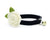 Cat Collar + Flower Set - "Velvet - Onyx" - Black Velvet Cat Collar w /  "Ivory" Felt Flower (Detachable)