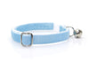 Cat Collar - "Velvet - Frosty Blue" - Luxe Sky Blue Velvet - Breakaway Buckle or Non-Breakaway - Cat + Small Dog Sizes