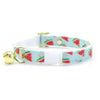 Cat Collar - "Watermelon Pops" - Mint Fruit Cat Collar - Breakaway Buckle or Non-Breakaway / Cat, Kitten + Small Dog Sizes