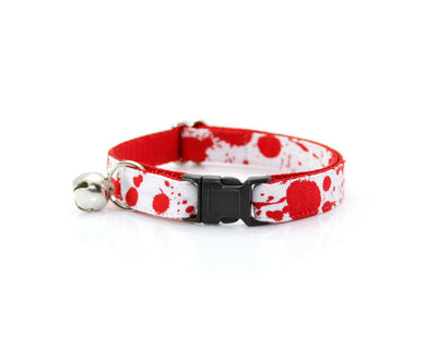 Horror Movie Bow Tie Cat Collar Set - "Dexter" - Horror Fan Gift/Halloween Cat Collar with Bow Tie (Removable)