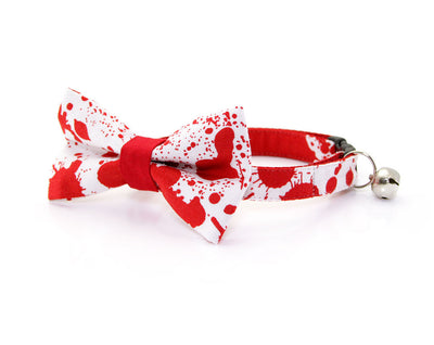 Horror Fan Cat Bow Tie - "Dexter" - Halloween / Horror Movie / American Psycho Cat Collar Bow Tie / Kitten Bow Tie / Small Dog Bow Tie - Removable (One Size)