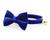 Bow Tie Cat Collar Set - "Velvet - Sapphire Blue" - Velvet Cat Collar + Blue Velvet Bow Tie (Removable) / Breakaway Collar or Non-Breakaway