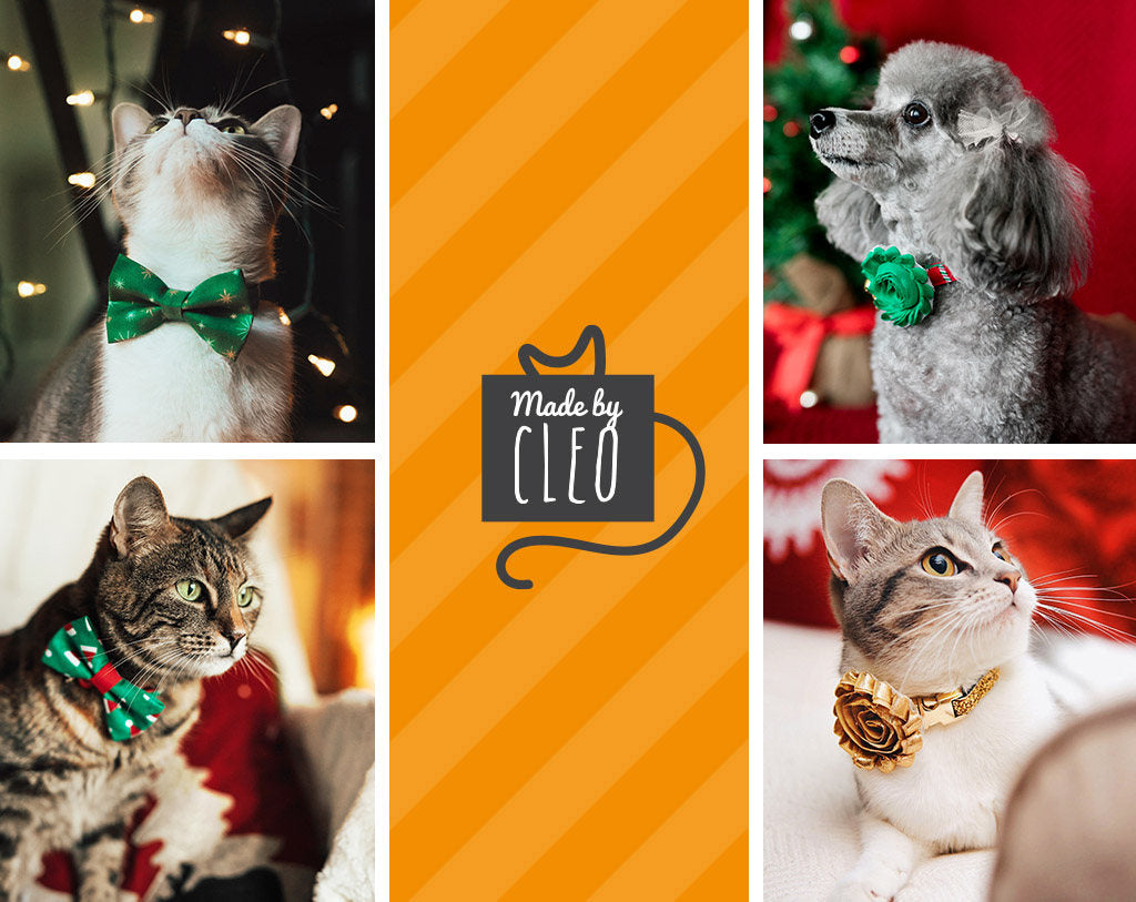 Cat Collar - "Cozy Cabin Red" - Buffalo Plaid Collar - Breakaway Buckle or Non-Breakaway - Cat + Small Dog Sizes