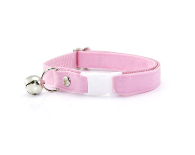 Cat Collar + Flower Set - Color Collection - Pastel Pink - Cat Colla -  Made By Cleo