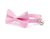 Bow Tie Cat Collar Set - "Color Collection - Pastel Pink" - Cat Collar + Matching Bow Tie (Removable)