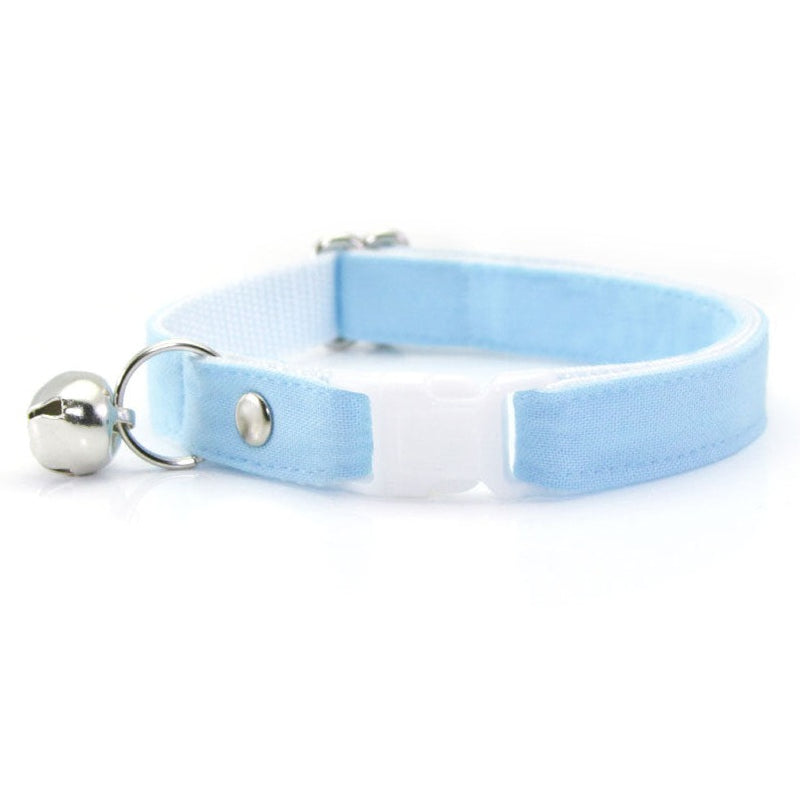 Cat Collar - "Color Collection - Baby Blue" - Light Blue Cat Collar - Breakaway Buckle or Non-Breakaway / Cat, Kitten + Small Dog Sizes