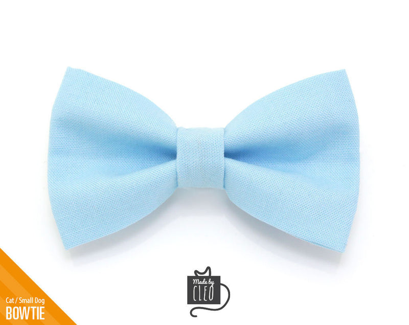 Cat Bow Tie - "Color Collection - Baby Blue" - Light Blue Cat Collar Bow Tie / Kitten Bow Tie / Small Dog Bowtie / Removable (One Size)