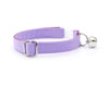 Cat Collar + Flower Set - "Color Collection - Lavender" - Cat Collar w/ "Lavender" Felt Flower (Detachable) / Cat, Kitten & Small Dog