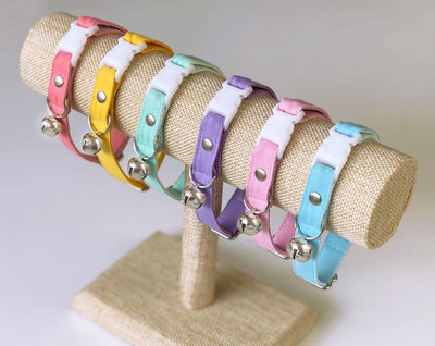Cat Collar - "Color Collection - Baby Blue" - Light Blue Cat Collar - Breakaway Buckle or Non-Breakaway / Cat, Kitten + Small Dog Sizes