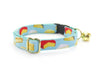 Bow Tie Cat Collar Set - "Say Cheese" - Cat Collar w/ Matching Bow Tie (Removable)