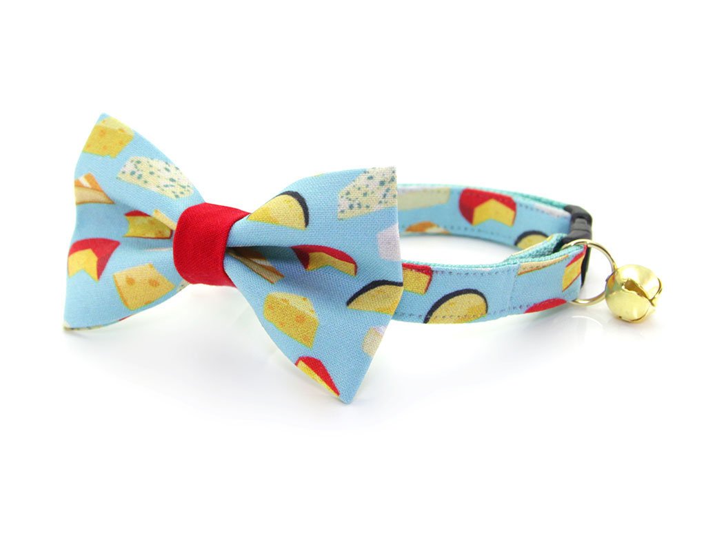 Cat Bow Tie - "Say Cheese" Bowtie / For Cats + Small Dogs / Removable (One Size)
