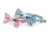 Cat Collar + Flower Set - "Cookies and Milk - Pink" - Cat Collar w/ "Baby Pink" Felt Flower (Detachable)