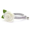 Bow Tie Cat Collar Set - "Velvet - Pale Gray" - Light Grey Velvet Cat Collar w/ Matching Bowtie (Removable) / Wedding