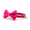 Cat Collar - "Velvet - Azalea" - Magenta Pink Velvet - Breakaway Buckle or Non-Breakaway / Cat, Kitten + Small Dog Sizes