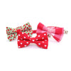 Pet Bow Tie - "Antique Rose" - Red Mini Roses Bowtie for Cats + Small Dogs / Valentine's Day / One Size