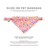 Confetti Cat Bandana - "Confetti Sprinkles" - Pink Bandana for Cat + Small Dog / Birthday / Girl Cat / Slide-on Bandana / Over-the-Collar (One Size)