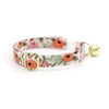 Rifle Paper Co® Cat Collar + Flower Set - "Juliet" - Blush Pink Floral Cat Collar w/ Baby Pink Felt Flower (Detachable)