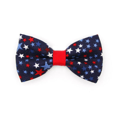 Bow Tie Cat Collar Set - "Freedom Stars" - Patriotic Cat Collar w/ Matching Bowtie / Cat, Kitten, Small Dog Sizes