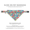 Pet Bandana - "Intergalactic" - Spaceship Bandana for Cat + Small Dog / Rocket, Space, Galaxy / Slide-on Bandana / Over-the-Collar (One Size)