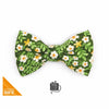 Pet Bow Tie - "Hazel" - Green Floral Bow Tie for Cat / Plant, Garden, Spring, Summer / For Cats + Small Dogs (One Size)